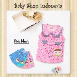 large kemeja perempuan pink